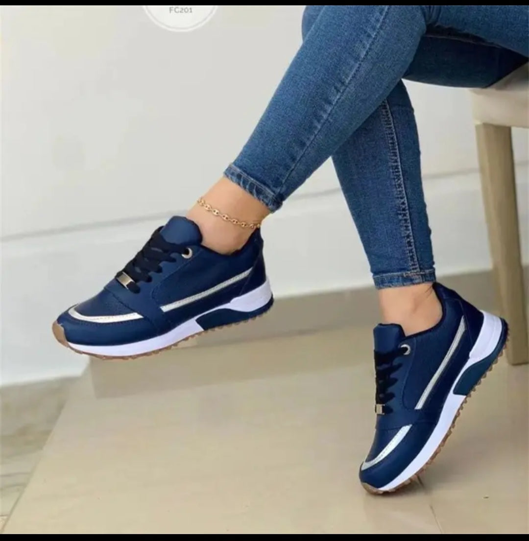 Black Women's Shoes with White Sole