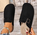 Black Slip-On Slippers for Women
