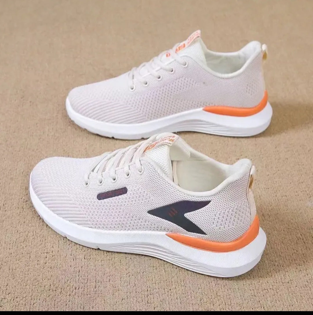 White & Black Spotted Casual Women's Shoes