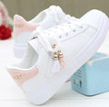 White & Pink Sneakers for Women