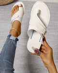 White Slip-on Sandals for Women