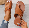 Brown Slip-on Sandals for Women