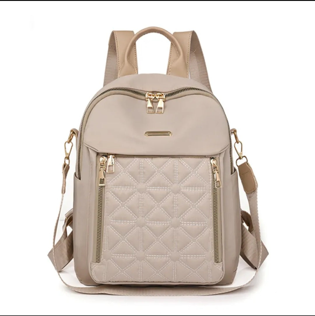 Mini Beige Backpack for Women