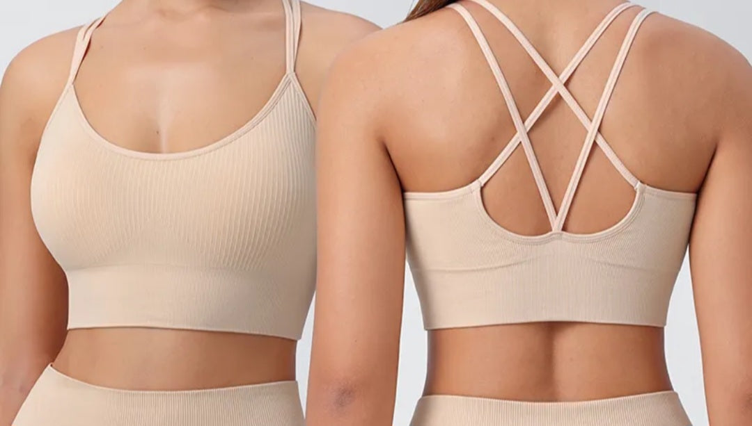 Beige Women's Sports Bra